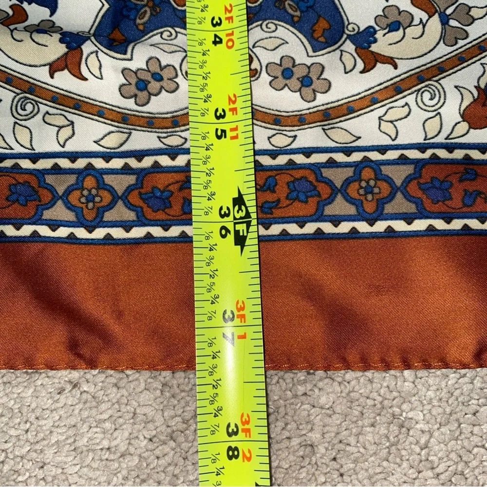 Bursa Vintage Silk Scarf  37” X‎ 37” Multicolored